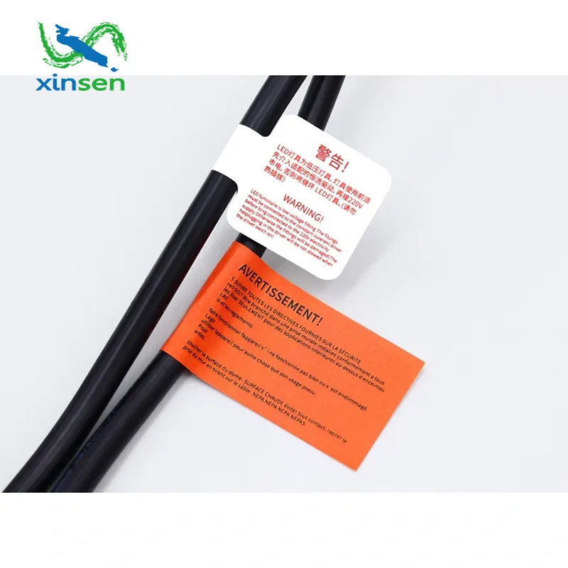 Antypoślizgowa etykieta na przewód zasilający