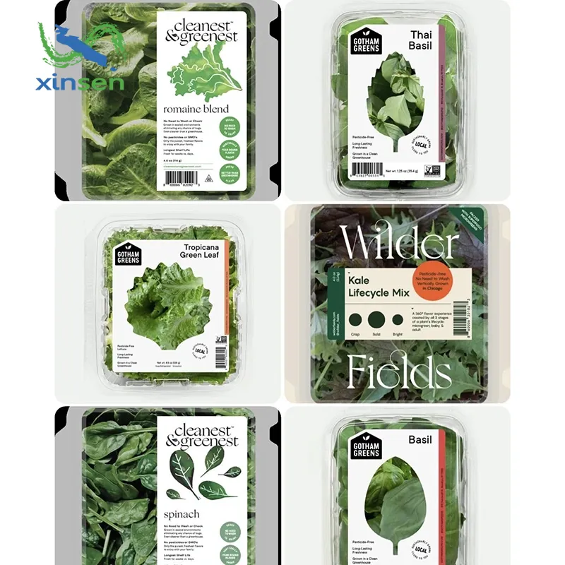 Wodoodporna etykieta na żywność z owocami i warzywami