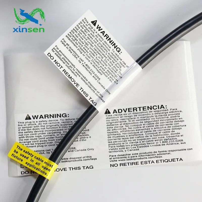 Wodoodporna etykieta na kable domowe