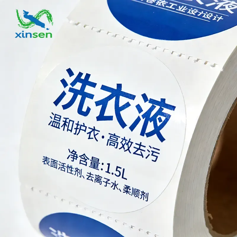 Wodoodporna etykieta na detergent do prania