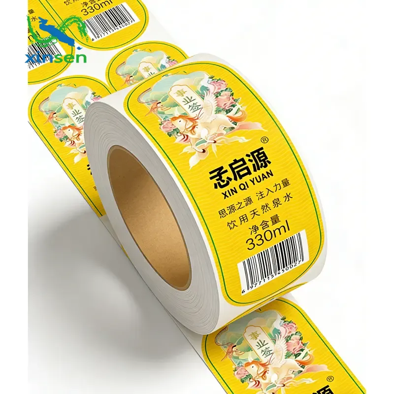 Wodoodporna etykieta na butelkę z napojem